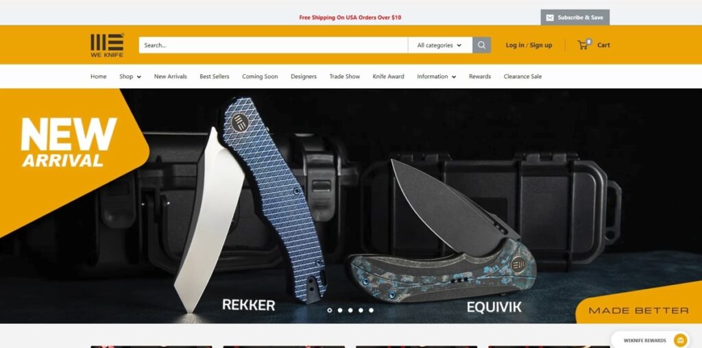 screenshot of we knives