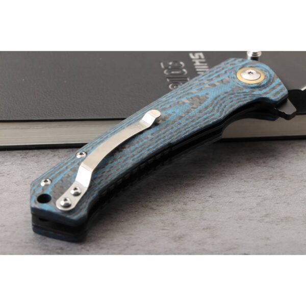 OEM Liner Lock Knife Fused Carbon Fiber + G10 Handle (3.70 Inch 14C28N Blade) KKFK00030 - Image 3