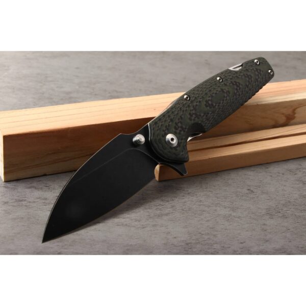 OEM Liner Lock Knife Fused Carbon Fiber + G10 Handle (3.43 Inch 14C28N Blade) KKFK00036 - Image 6