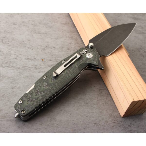 OEM Liner Lock Knife Fused Carbon Fiber + G10 Handle (3.43 Inch 14C28N Blade) KKFK00036 - Image 5