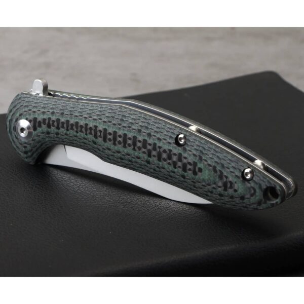 OEM Liner Lock Knife Fused Carbon Fiber + G10 Handle (3.43 Inch 14C28N Blade) KKFK00038 - Image 3