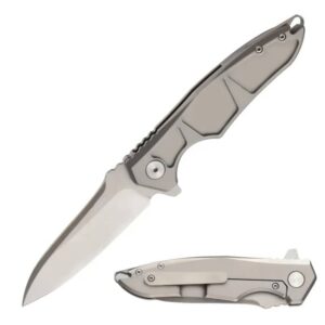 OEM Frame Lock Knife Titanium Alloy Handle (3.35 Inch D2 Blade) KKFK0004