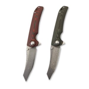 OEM Liner Lock Knife Fused Carbon Fiber + G10 Handle (3.78 Inch 440C Core Clad with 67-Layer Damascus Blade) KKFK00061