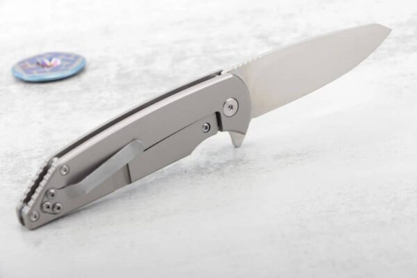 OEM Frame Lock Knife TC4 Titanium Handle (3.19 Inch D2 Blade) KKFK00068 - Image 2