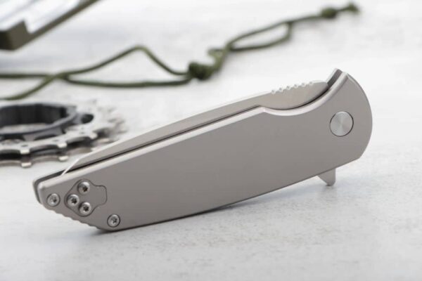 OEM Frame Lock Knife TC4 Titanium Handle (3.19 Inch D2 Blade) KKFK00068 - Image 4