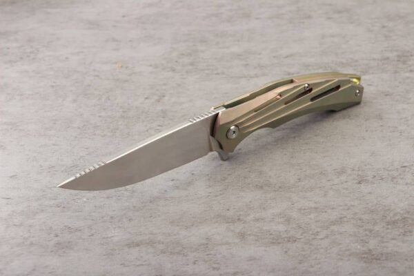 OEM Frame Lock Knife TC4 Titanium Handle (3.54 Inch D2 Blade) KKFK00069 - Image 5