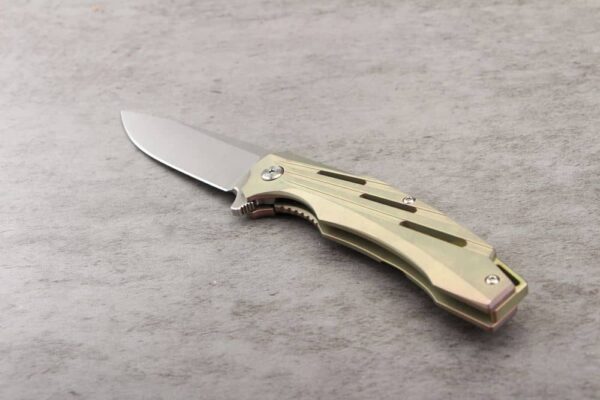 OEM Frame Lock Knife TC4 Titanium Handle (3.54 Inch D2 Blade) KKFK00069 - Image 3