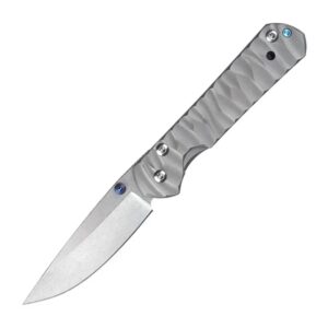 OEM Frame Lock Knife Titanium Alloy Handle (2.83 Inch D2/Damascus Blade) KKFK00089