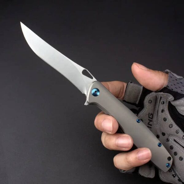 OEM Frame Lock Knife Titanium Alloy Handle (3.70 Inch M390 Blade) KKFK00098 - Image 6