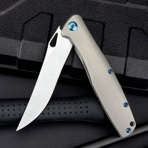 OEM Frame Lock Knife Titanium Alloy Handle (3.70 Inch M390 Blade) KKFK00098 - Image 5