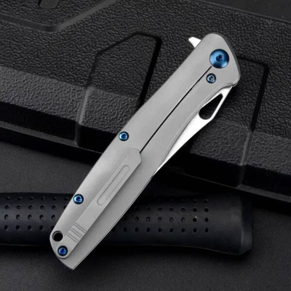 OEM Frame Lock Knife Titanium Alloy Handle (3.70 Inch M390 Blade) KKFK00098 - Image 4