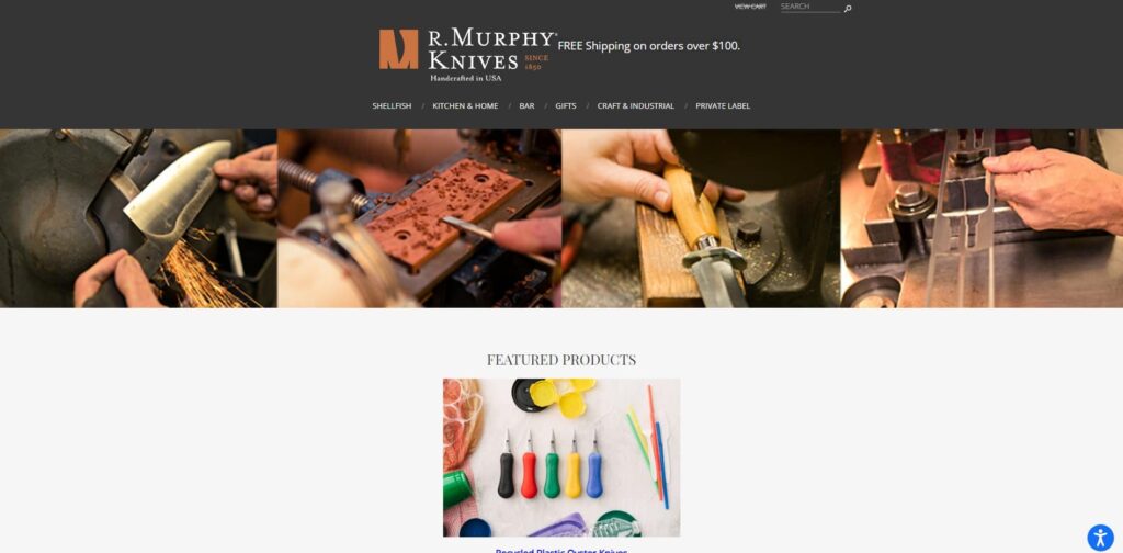 screenshot of r murphy knives