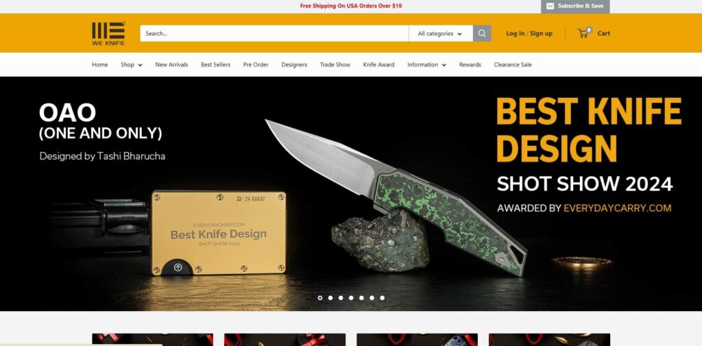 front page of we knives