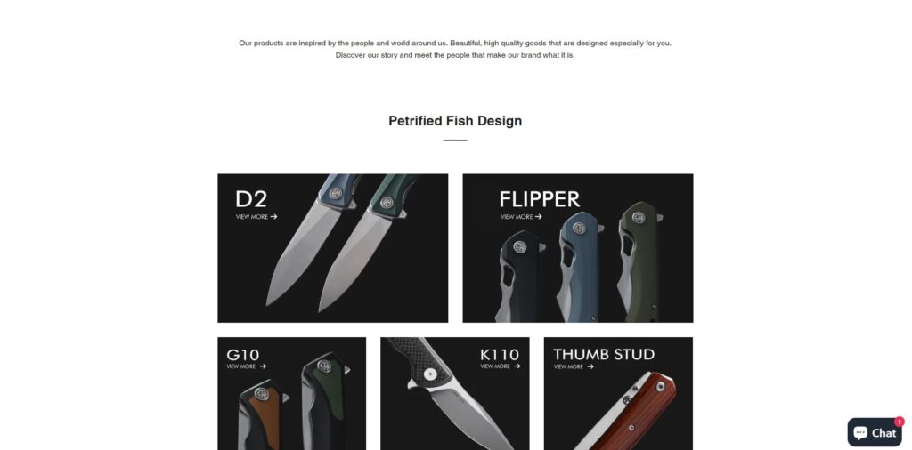 petrified fish or pfe knives mainpage