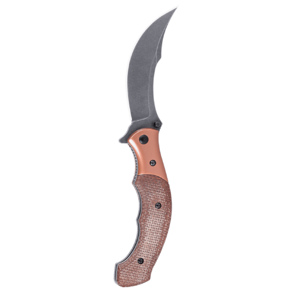 OEM Liner Lock Knife Carbon Fiber / Micarta Handle (3.33 Inch Damascus/12C27 Blade) KKFK00103