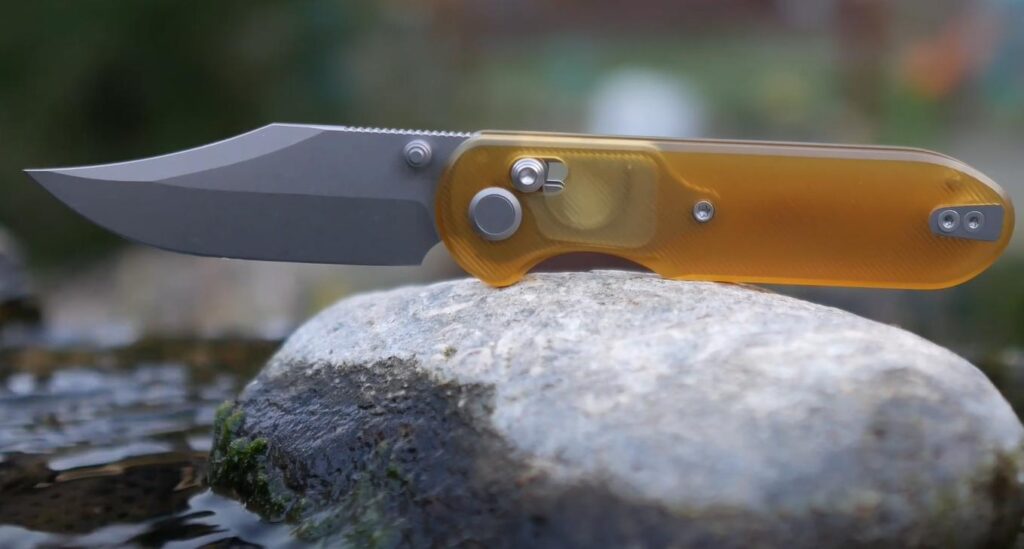 A knife with ultem handle