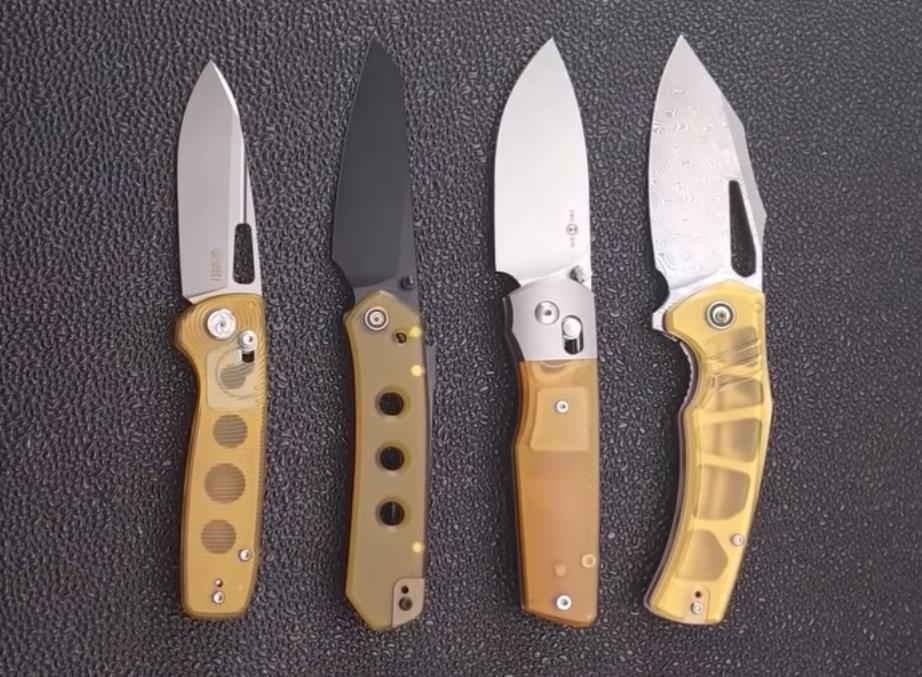 differenct knives with ultem handles