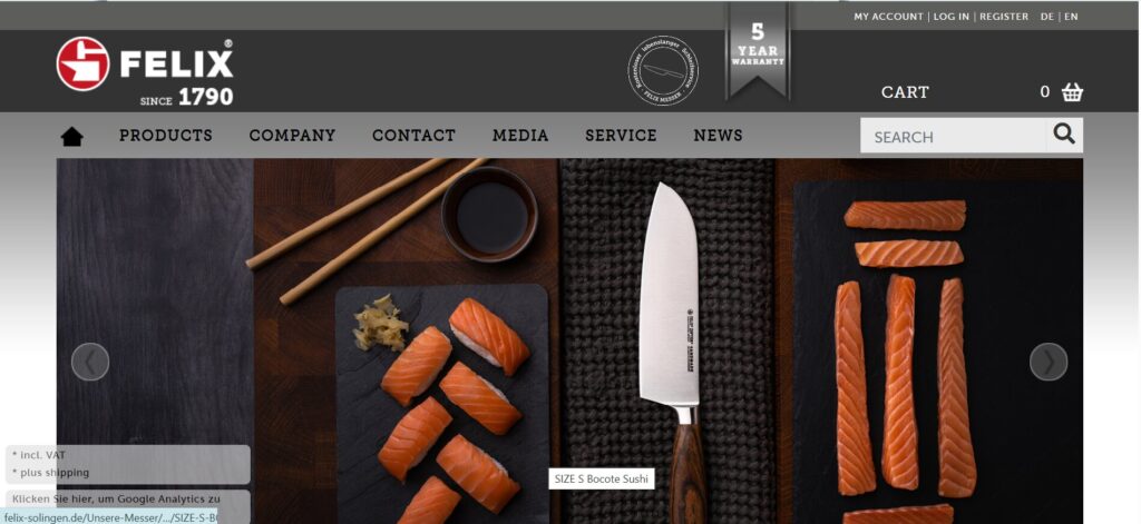 Felix Solingen Ideal for Premium German Kitchen Cutlery