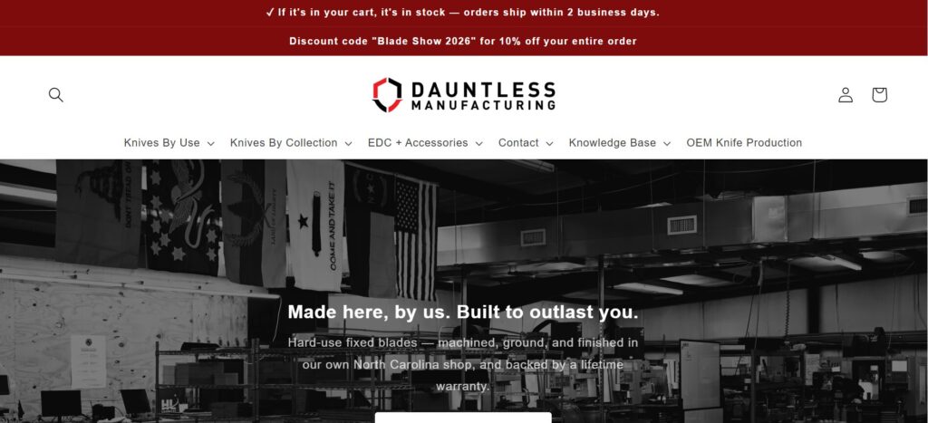 Dauntless Manufacturing Ideal for Small-Batch American Fixed Blades